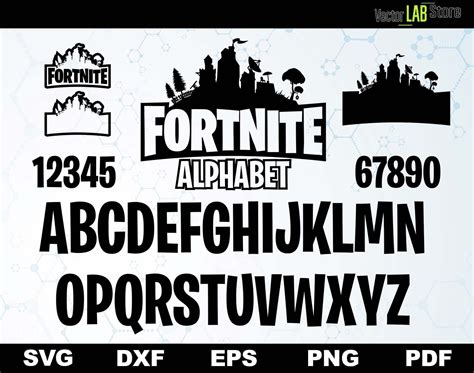 Fortnite Alphabet Font Letters Svg Dxf Cute Svg Vector Files My XXX