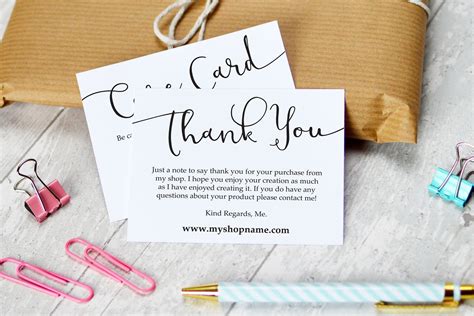 Business Thank You And Care Cards Perfect For Handmade Or Creative