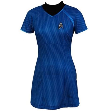 Star Trek Into Darkness Fleet Uhura Dress Uniform Blue Cosplay Costume