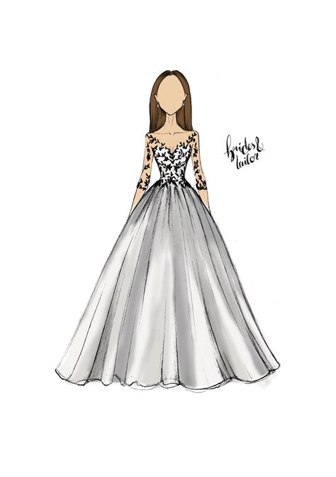 Wedding Dress Sketch By Brides Tailor Brides Tailor
