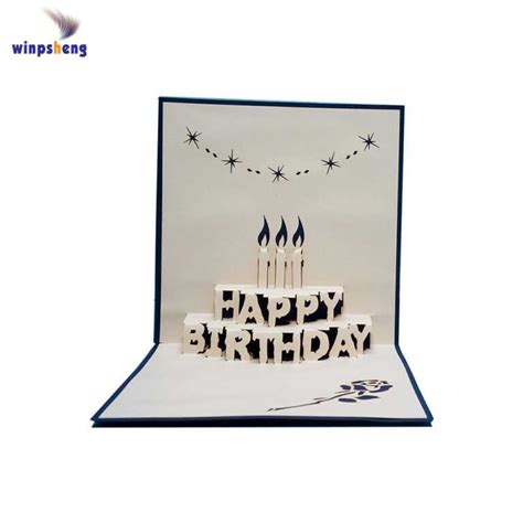 Foil Happy Birthday Template Popup Cards Buy Happy Birthday Popup