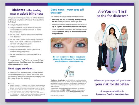 Early Diabetes Detection Patient Brochure Behance