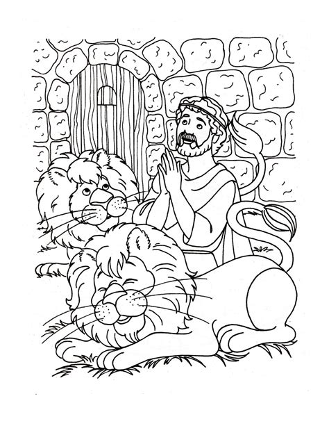 daniel and the lion coloring clip art library