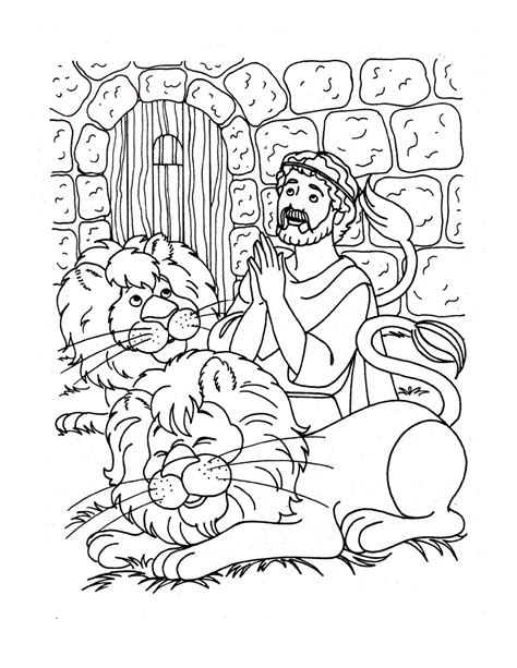 Daniel In The Lions Den Coloring Page