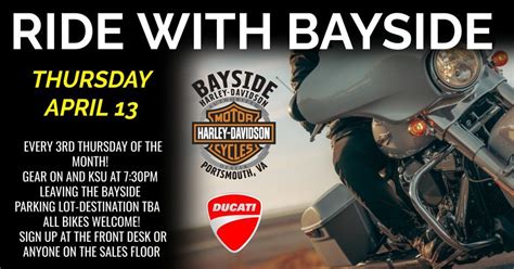 Ride With Bayside After Bike Night April 13th Bayside Harley Davidson