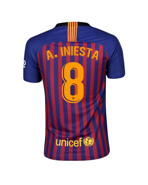 Camiseta 1ª Fc Barcelona 20182019 Andrés Iniesta Stadium Junior