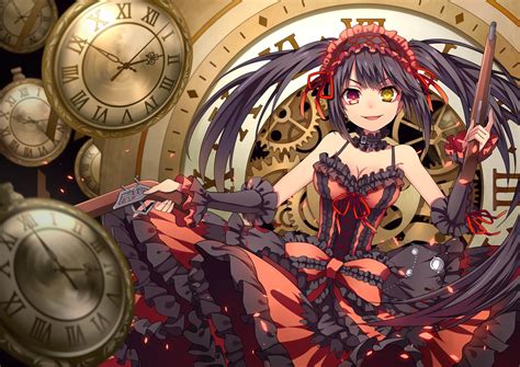 3840x2400 Breast Hold Date A Live Lolita Fashion Gothic Lolita No Bra