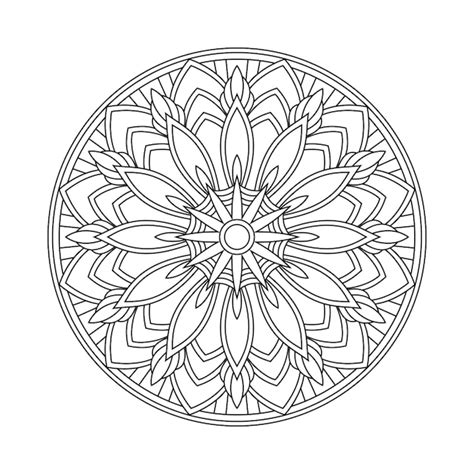 Premium Vector Abstract Mandala Arabesque Coloring Page Book