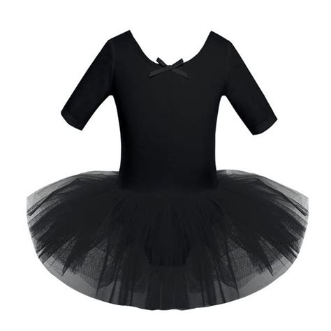 Girls Short Sleeves Back Detailing Ballet Tutu Leotard Skirt