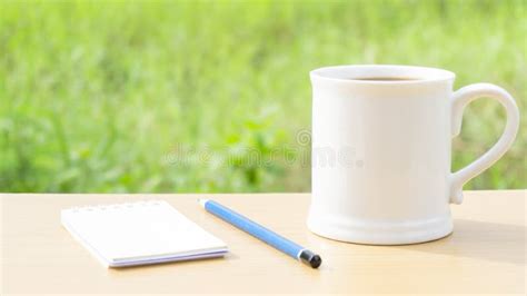 Hot Coffee In The Morning Write New Ideas Stock Image Image Of