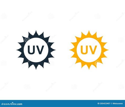 Ultraviolet Sunburn Solar Icon Vector Logo Template Illustration