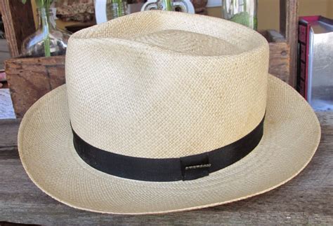 Vintage Stetson Straw Panama Hat Mint Never Worn