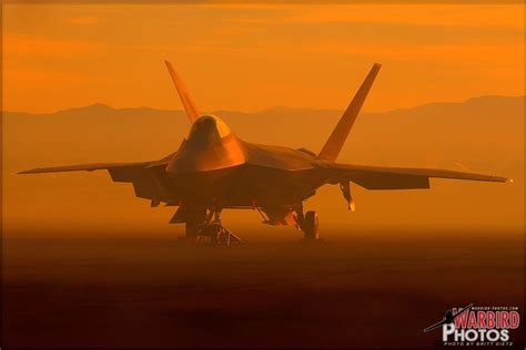 Raptor At Sunset Fighter Jets