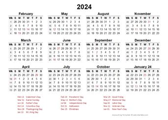 Fiscal Calendar Printable Beryl Chantal