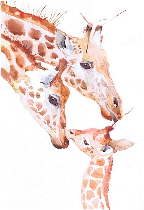 I think one animal that would be nice to also have is: Giraffe art print animal art painting watercolor nursery