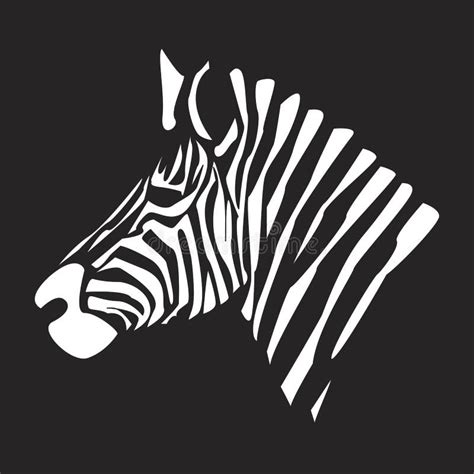 Vector Zebra Head Sketch Image Of An Animal In Black Stock Vector