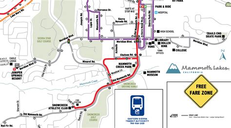 Mammoth Lakes Trolley Map