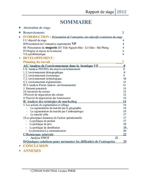 Le Rapport De Stage Bts Cgo En France Un Aperçu Rapide Divers Exemples