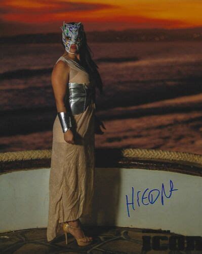 La Hiedra Signed 8x10 Photo Aaa Lucha Libre Pro Wrestling Picture