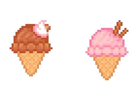 Ng Y U Cute Ice Cream Pixel Art Cho Ng I M I B T U V Pixel Art
