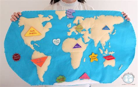 Elpatiodefranky Make A Map Kids World Map Cork Crafts Learning Tools