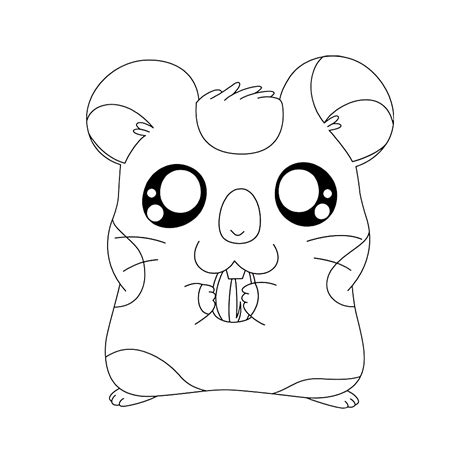 Schattige Hamster Kleurplaat • Kidkleurplaat.nl
