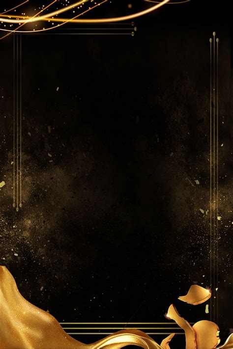 Black Gold Business Invitation Invitation Background | Black and gold