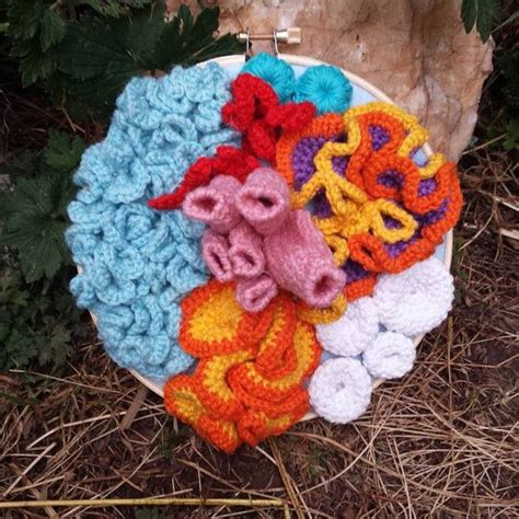 Ooak Crochet Coral Reef Wall Art Crochet Etsy Ooak