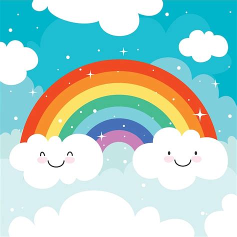 Premium Vector Concept Of A Colorful Rainbow