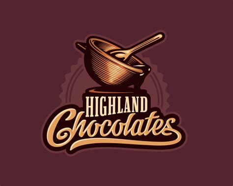 Highland Chocolates Cake Logo Design Food Logo Design Logo Food