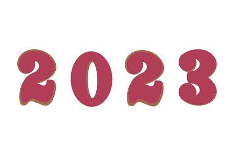 Número 2023 Sobre Fondo Blanco Diseño De Texto Del Logotipo 2023