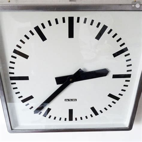 Industrial Clock Vintage Factory Clock Detewe German 1960