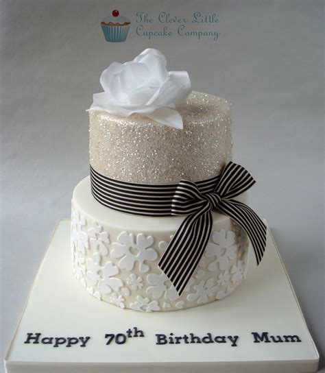Flic Kr P Pchemk Glittery 70th Birthday Cake A Couple Of Firsts For Me Using Edible