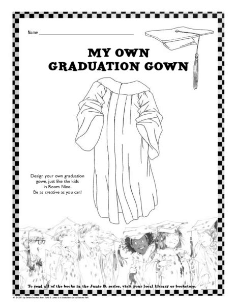 My Own Graduation Gown Worksheet For Kindergarten 1st Grade Lesson