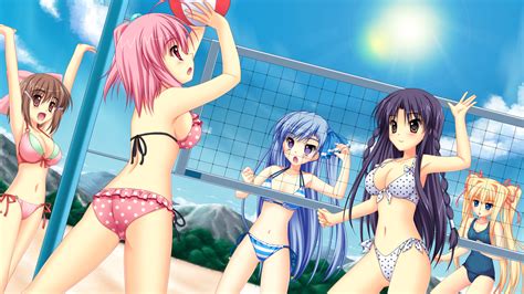 Rule 34 5girls Akinomiya Akane Background Beach Beige Skin Bikini
