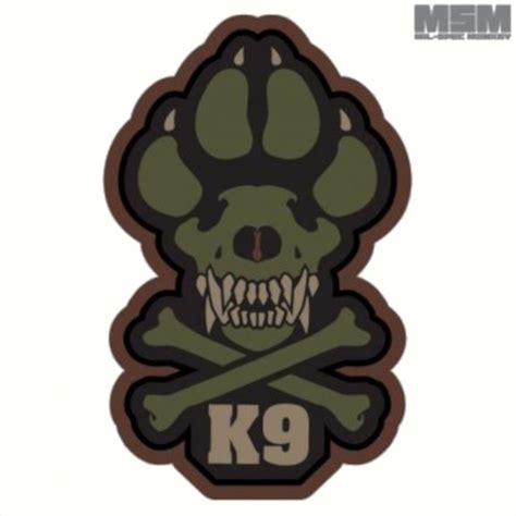 Mil Spec Monkey Tactical Patch With Velcro K9 3in Pvc