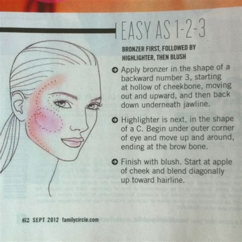 Bit.ly/1qsfzys a very easy to follow highlight and contour tutorial for beginners out there. How to apply bronzer, highlighter, and blush | How to make ...
