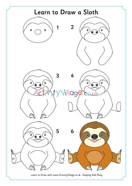 Learn To Draw A Sloth