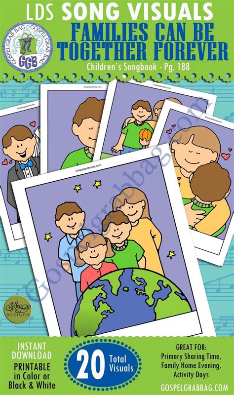 Song Families Can Be Together Forever Visuals Etsy Lds Songs Lds