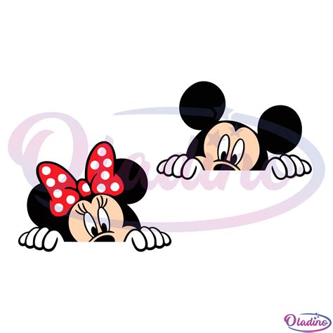 Minnie Mickey Mouse Peeking Svg Minnie Mouse Face Svg Cricut Etsy The