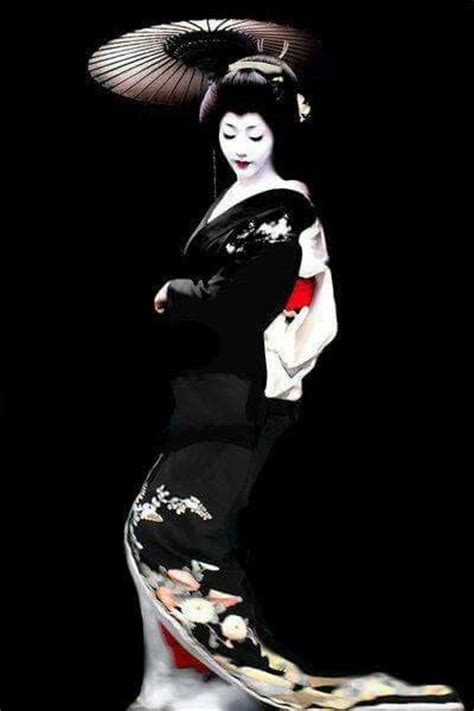 Black Is Traditionalic Japanese Geisha Geisha Japanese Mythology