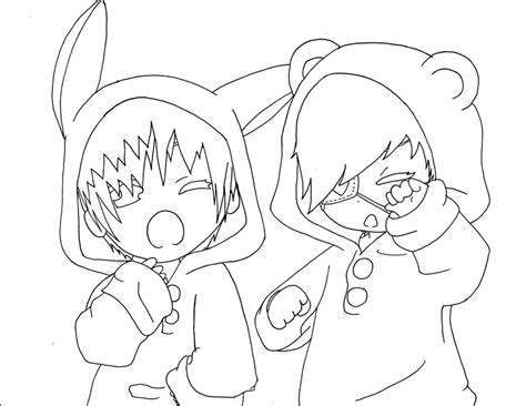 Anime Couple Coloring Pages At Free Printable