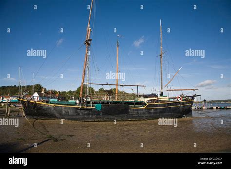 Generation Journey Dutch Sailing Barge Pin Mill Suffolk England Stock