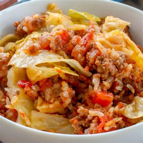 Layered Cabbage Roll Casserole Barefeet In The Kitchen Lazy Cabbage Rolls Cabbage Rolls