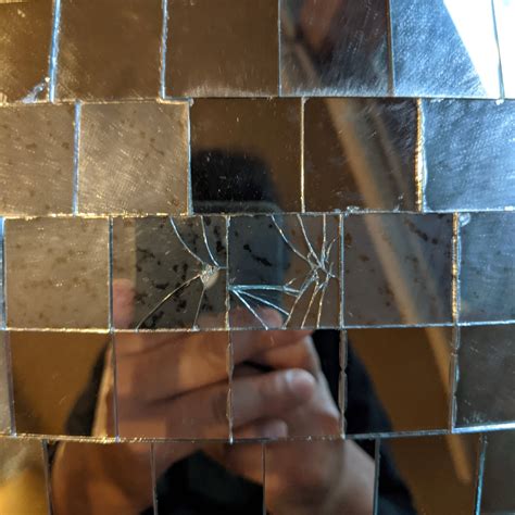 Glass How Should I Fix A Large Mirror Ball With Many Cracked Mirrors