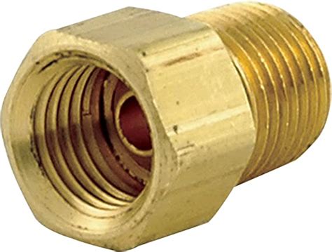 Allstar All50121 18 Npt Male To 14 Brass Straight Inverted Flare