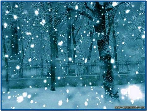 Winter Screensaver Falling Snow Download Screensaversbiz