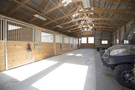 Morton Buildings Horse Barn Interior In Pocatello Idaho Equestrian