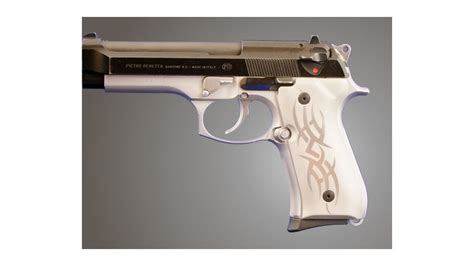 Hogue Beretta 92 Handgun Grip Tribal Aluminum Clear Anodized 92114