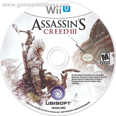 Assassins Creed Iii Nintendo Wii U Artwork Disc
